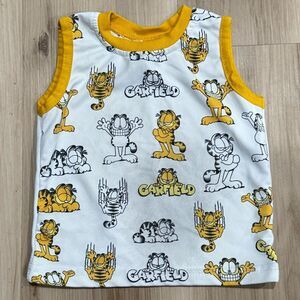 Garfield Vintage Double Sided Tank Top Toddler Baby 12M